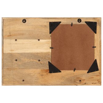 Spiegel met schappen 80x8x55 cm glas en massief mangohout 3