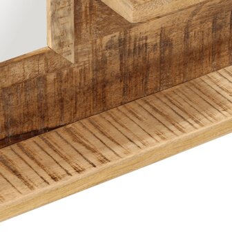 Spiegel met schappen 80x8x55 cm glas en massief mangohout 6
