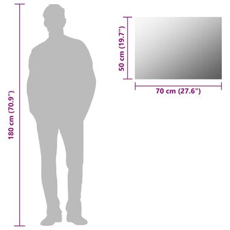 Spiegel frameloos 70x50 cm glas 8