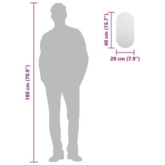 Spiegel 40x20 cm glas 7