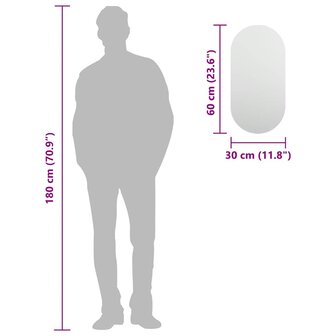 Spiegel 60x30 cm glas 7