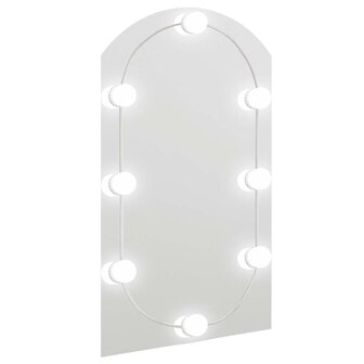 Spiegel met LED-verlichting boog 70x40 cm glas 2