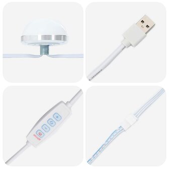 Make-up spiegel Rechthoekig Beton Grijs 60 x 55 x 18 cm 8