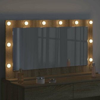 Make-up spiegel Rechthoekig Sonoma Eiken 100 x 55 x 18 cm 3