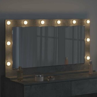 Make-up spiegel Rechthoekig Beton Grijs 100 x 55 x 18 cm 3