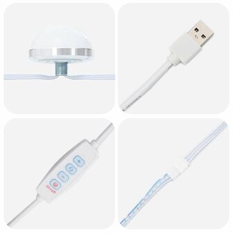 Make-up spiegel Rechthoekig Beton Grijs 100 x 55 x 18 cm 8