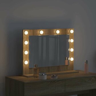 Make-up spiegel Rechthoekig Sonoma Eiken 60 x 45 x 18 cm 3