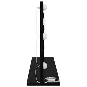 Make-up spiegel Rechthoekig Zwart Eiken 80 x 45 x 18 cm 5