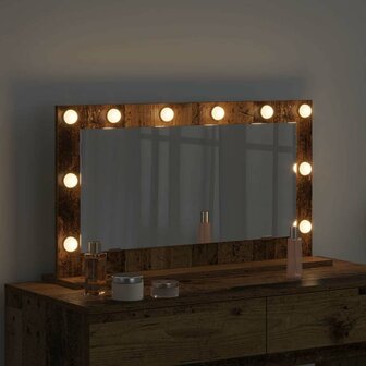 Make-up spiegel Rechthoekig met spiegel Oudhout 80 x 45 x 18 cm 3