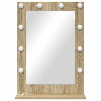 Make-up spiegel Rechthoekig Sonoma Eiken 70 x 50 x 18 cm 4