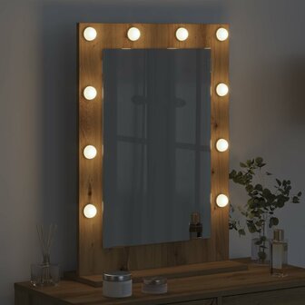 Make-up spiegel Rechthoekig Artisan Eiken 70 x 50 x 18 cm 3