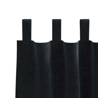 Verduisterende gordijnen 2 pcs Zwart 140 x 175 cm Fluweel 5