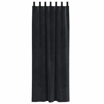 Verduisterende gordijnen 2 pcs Zwart 140 x 260 cm Fluweel 4