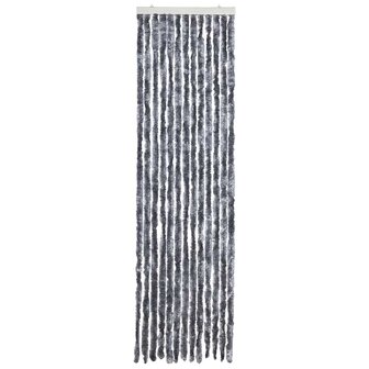 Vliegengordijn 56x200 cm chenille zilverkleurig 3