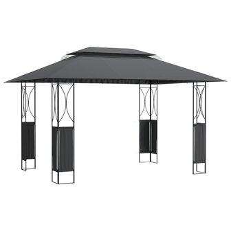 Prieel met dak 400x300x270 cm staal antracietkleurig 2