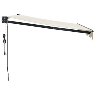 Luifel automatisch uitschuifbaar 3x2,5 m cr&egrave;mekleurig 4