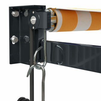 Luifel automatisch uitschuifbaar 3x2,5 m geel en wit 7