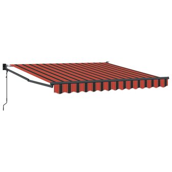 Luifel automatisch uitschuifbaar 3x2,5 m oranje en bruin 2