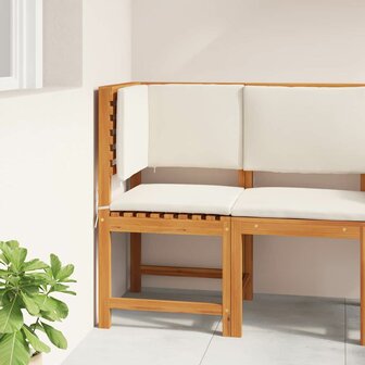 Tuinstoel met kussen Bruin 50 x 50 x 91cm Massief acaciahout 3