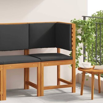 Tuinstoel met kussen Bruin 50 x 50 x 91cm Massief acaciahout 1