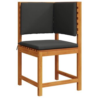 Tuinstoel met kussen Bruin 50 x 50 x 91cm Massief acaciahout 2
