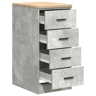 Garagekast 40x51x85 cm massief grenenhout betongrijs 5
