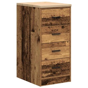 Garagekast 40x51x85 cm massief grenenhout oud hout 2