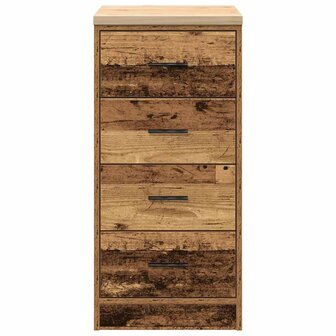 Garagekast 40x51x85 cm massief grenenhout oud hout 6