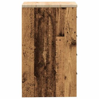 Garagekast 40x51x85 cm massief grenenhout oud hout 7