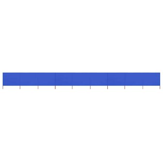 Windscherm 9-panelen 1200x120 cm stof azuurblauw 1