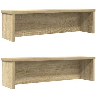 Keukenrekken stapelbaar 2 st 50x15x16 cm sonoma eikenkleurig 1