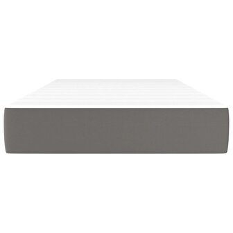 Pocketveringmatras medium 90x190x20 cm kunstleer grijs 3