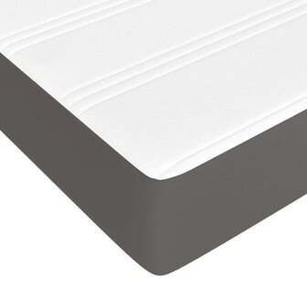 Pocketveringmatras medium 90x190x20 cm kunstleer grijs 5