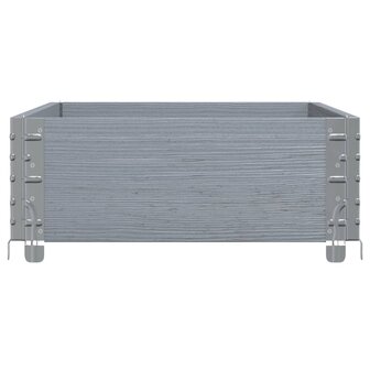 Palletopzetrand 100x50 cm massief grenenhout grijs 4