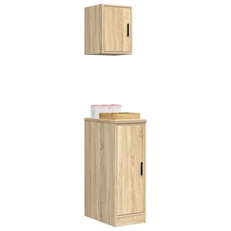 Garagekasten 2 st Spaanplaat Sonoma eikenkleurig 4