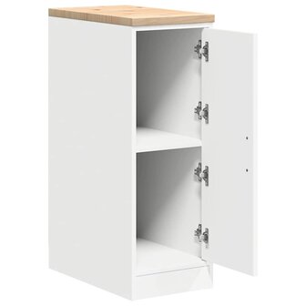 Garagekast 30x51x85 cm massief grenenhout wit 5
