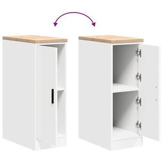 Garagekast 30x51x85 cm massief grenenhout wit 9