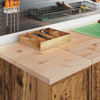 Garagekast 30x51x85 cm massief grenenhout oud hout 3