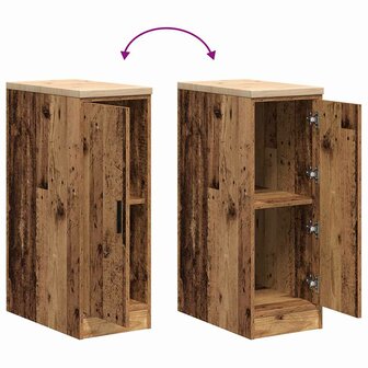 Garagekast 30x51x85 cm massief grenenhout oud hout 9