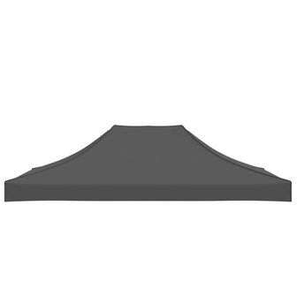 Partytentdak 270 g/m&sup2; 4,5x3 m antracietkleurig 4
