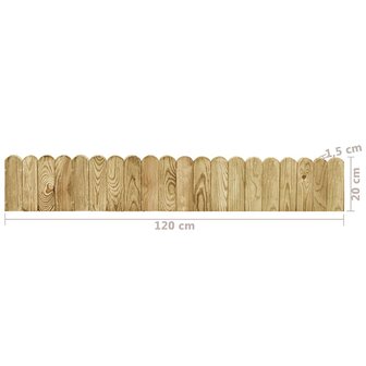 Gazonrand 120 cm ge&iuml;mpregneerd grenenhout groen 5