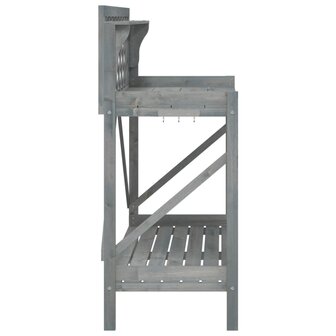 Oppottafel met latwerk massief vurenhout grijs 6