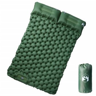 Kampeermatras met kussens zelfopblazend 2-persoons groen 1