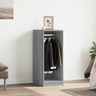 Kledingkast 48x41x102 cm bewerkt hout grijs sonoma eikenkleurig 3