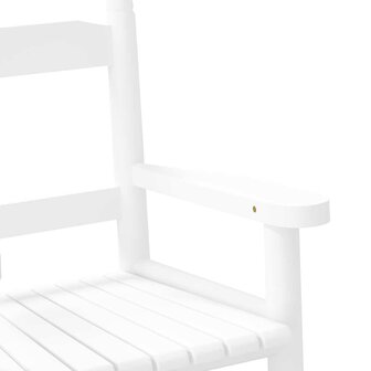 Schommelstoel voor kinderen massief populierenhout wit 7