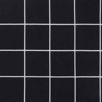 Zitkussen rond ruitpatroon &Oslash; 60x11 cm oxford stof zwart 6