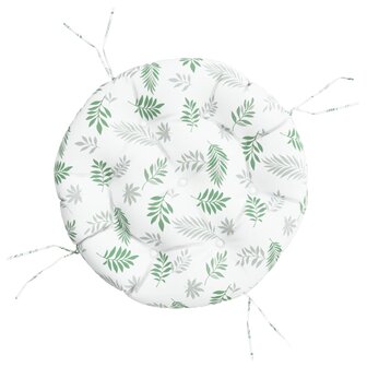 Zitkussen rond bladpatroon &Oslash; 60x11 cm oxford stof 2