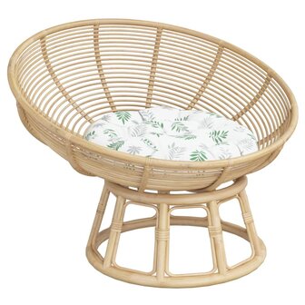 Zitkussen rond bladpatroon &Oslash; 60x11 cm oxford stof 3