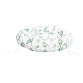Zitkussen rond bladpatroon &Oslash; 60x11 cm oxford stof 4