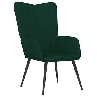 Relaxstoel fluweel donkergoen 2